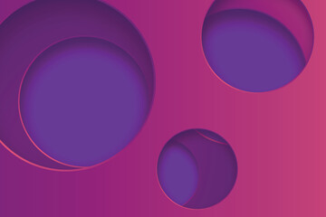 cirlce shapes holes in layers purple color