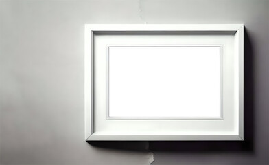 Photo frame on a gray background. Realistic mockup frame, made in ai