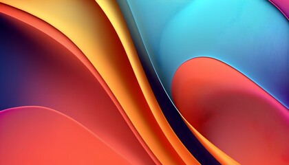 Colorful abstract background, smooth flow with lines, generative ai