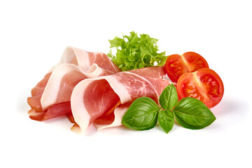 Jamon, jerked meat, isolated on white background. High resolution image.