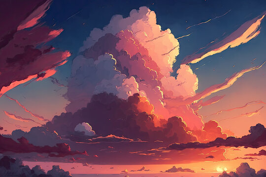 Top 159+ anime clouds background latest - awesomeenglish.edu.vn