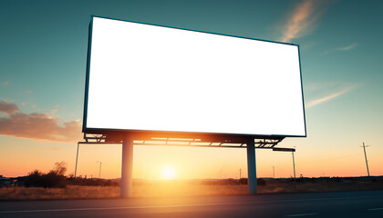 billboard blank for outdoor advertising poster, Generative ai