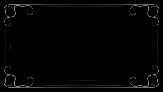 Old Silent Film Style Frame. Retro effect. A re-created film frame from the silent movies era. Film projector flickering background.
