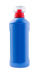 Detergent for washing dishes on white background