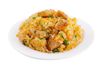 fried rice with crispy belly pork