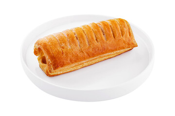 Fresh puff pastries isolated on a white background