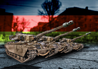 Tanks with German flag