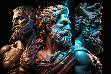 Ancient roman greek god - Roman culture - Generative AI