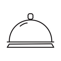 restaurant cloche icon on white background