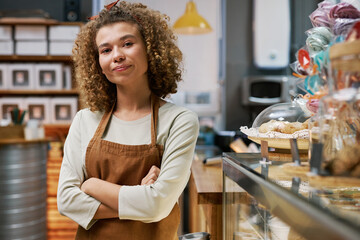 Smiling Confident Coffeeshop Worker