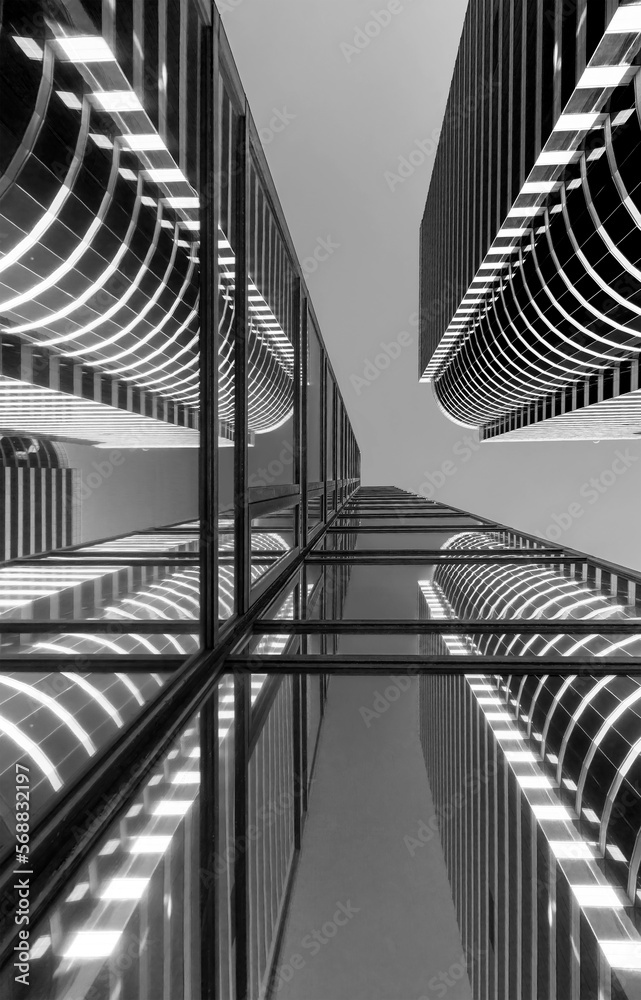 Aufkleber exterior of modern architecture. building abstract background
