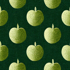 green fruit pattern created with Generative AI