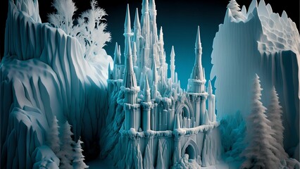 Ice Castle. Generative AI