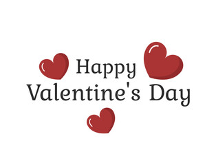  Happy Valentines Day poster. Love You lettering