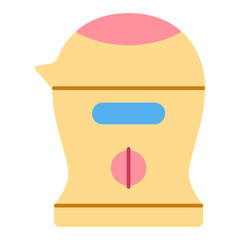 Electric fruit juicer  - icon, illustration on white background, flat color style