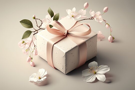 Japanese Sakura Cherry Blossom and Pink and White Gift