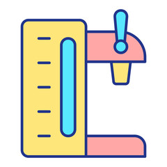 Electric espresso coffee machine  - icon, illustration on white background, color style