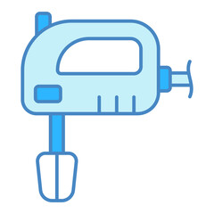 Electric hand mixer  - icon, illustration on white background, similar style