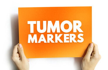 Tumor markers - biomarker found in blood, urine, or body tissues that can be elevated by the presence of one or more types of cancer, medical text concept for presentations and reports