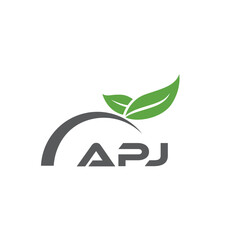 APJ letter nature logo design on white background. APJ creative initials letter leaf logo concept. APJ letter design.