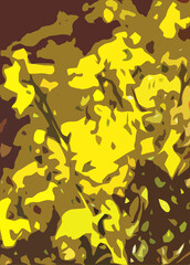 Abstract background with brown, yellow and green spots