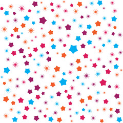 ILLUSTRATION SIMPLE ABSTRACT GEOMETRIC STAR PATTERN FLAT COLORFUL MODERN DESIGN VECTOR