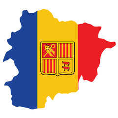 Print Ready Illustration of the flag of Andorra State