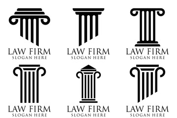 Justice law firm logo , black, white background, firm, law, icon justice, Premium Vector