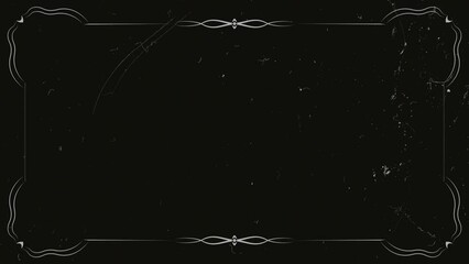 The effect of retro film with damage and scratches. A re-created film frame from the silent movies era. Old Silent Film Style Frame.