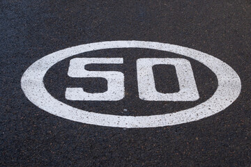 Fototapeta premium fifty, traffic sign