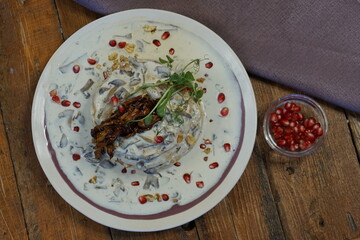 Pancake with mushrooms