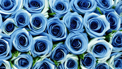 青いバラの花束　記念日のイメージ