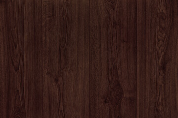 Fototapeta premium Dark brown wooden board shabby surface texture. Rough wood plank rustic background