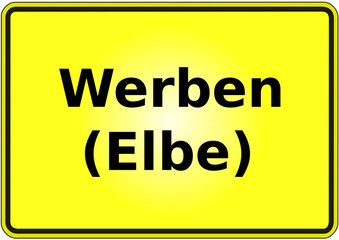 Stadteingangsschild Deutschland Stadt Werben (Elbe)