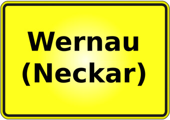 Stadteingangsschild Deutschland Stadt Wernau (Neckar)