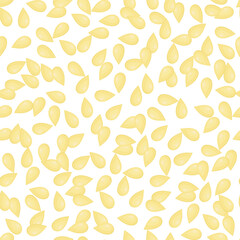 Sesame seeds. Seamless background, wallpaper. Vector.