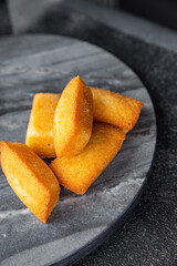 financier cake dessert biscuit cake healthy meal food snack on the table copy space food background rustic top view