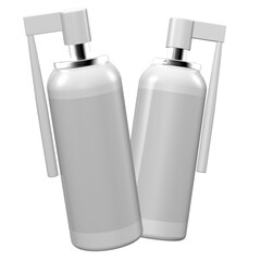 White realistic plastic spray 3d bottle for throat disease treatment