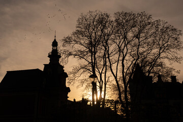old houses in the center of Malmedy-Belgium