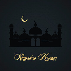 Realistic ramadan kareem Islamic vector illustration design