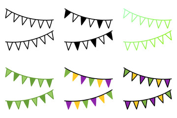 Garland in flat style isolated