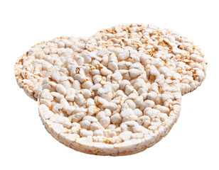  Delicious three rice cakes over isolated white background