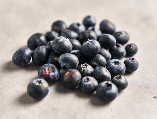  Delicious group of blueberries marble surface