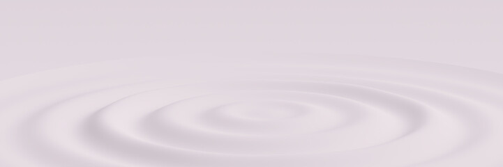 Concentric white ripples abstract minimal 3d rendering background, round waves pattern - 568855999