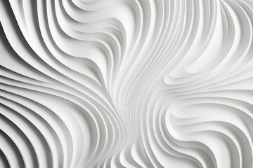 Abstract white background with crooked lines. The curvature of space. Generative ai.