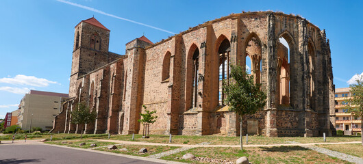 Ruine der  Kirche Sankt Nikolai (auch Sankt Nicolai) in Zerbst Sachsen-Anhalt