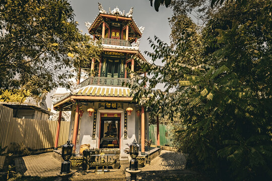 Saranrom Palace Park chinese pagoda in Bangkok Thailand