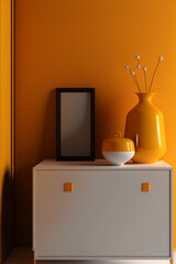 Generative ai minimalist living room interior design