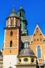Obraz premium Wawel hill with cathedral and castle in Krakow