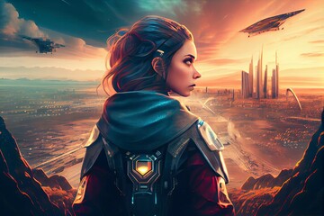 A super hero on a strange planet, Generative AI